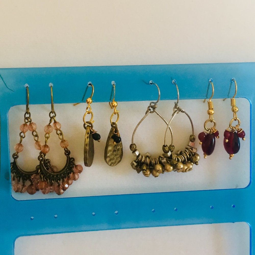 4 Pairs Vintage Boho Earrings